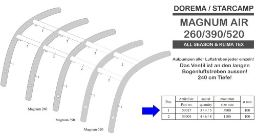 Dorema - Magnum Air - Air Tube Long 53017